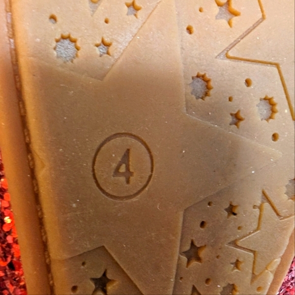 Yoshi Samra ..Miss Samara Kids Ballet Red Glitter Flat...Size 4 - Picture 8 of 9